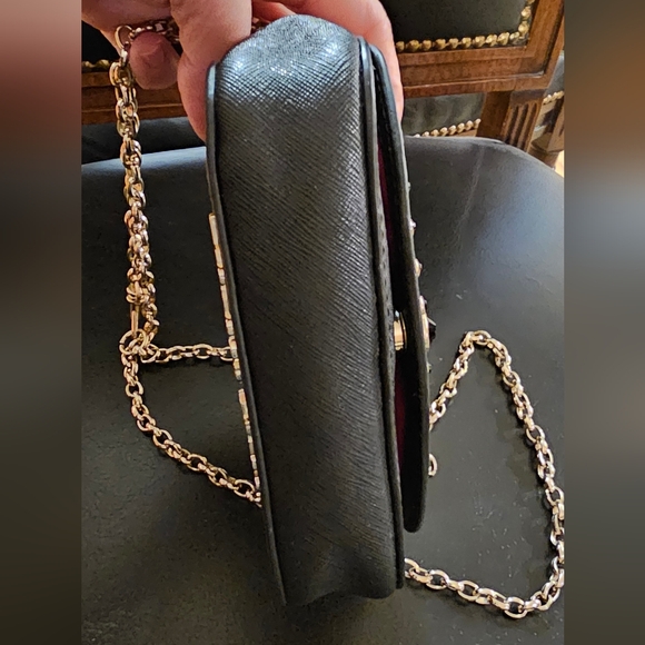 Juicy Couture Sofia Saffiano Leather and Studded Black Jeweled B-5 - Picture 6 of 10